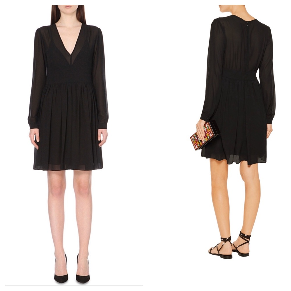 MICHAEL KORS LS Black Dress sz 10 NWT